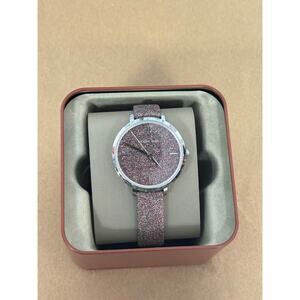 Michael Kors Charley Ross Gold Glitz Leather Strap Watch Watch MK7111